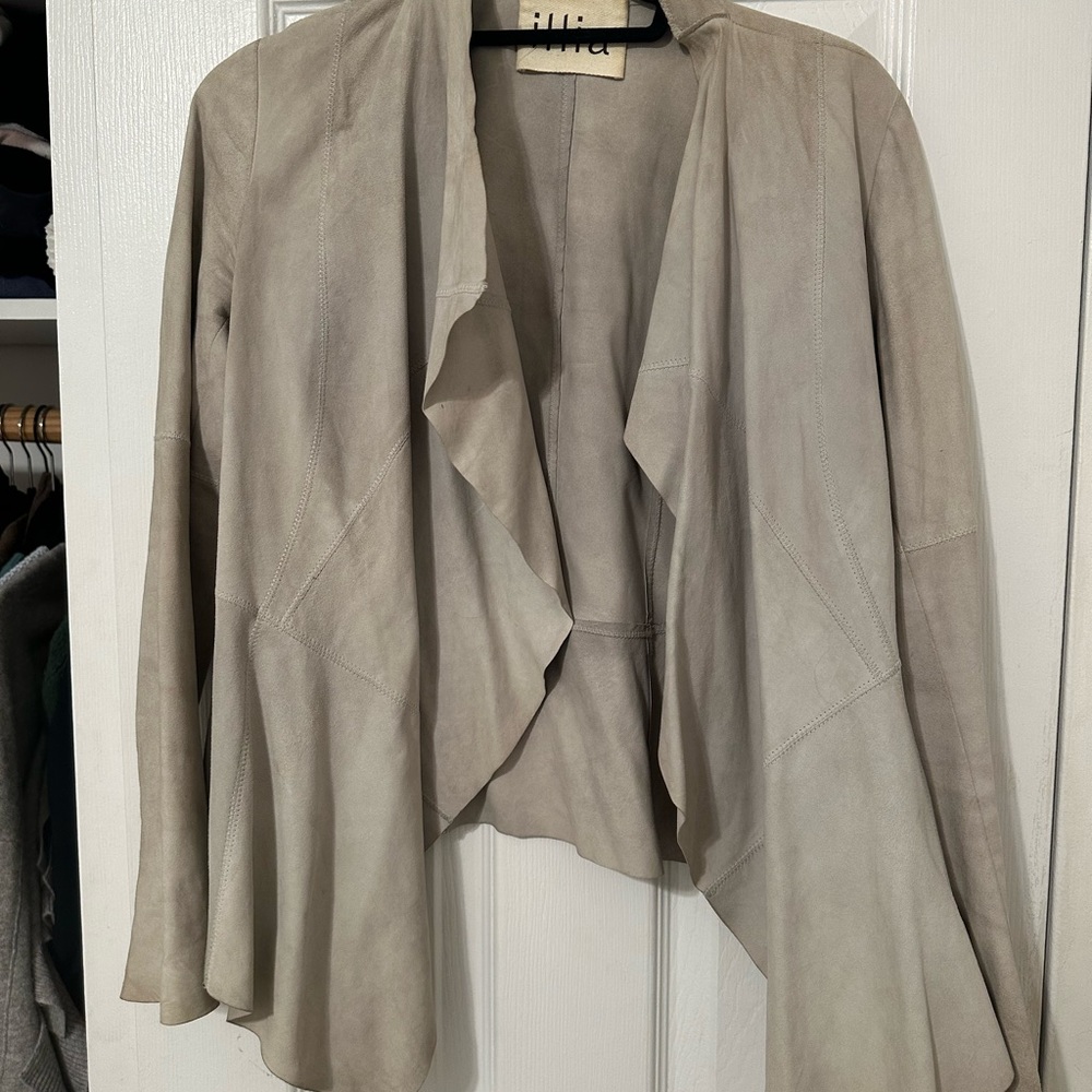 Illia Suede Leather Blazer Jacket